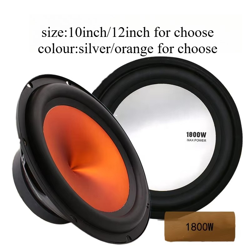 Car Subwoofer 12 Inch 1500W - Factory 1500W-10inch/1800W-12inch silver/orange optional 50-core voice