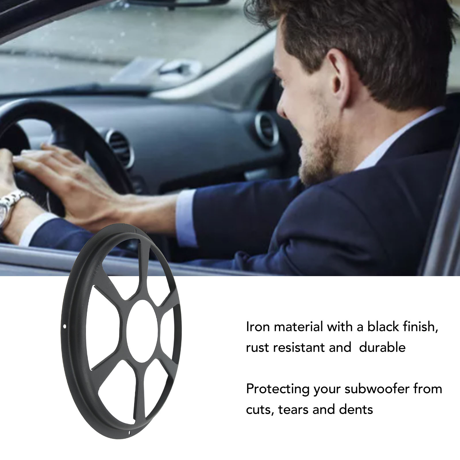 Car Subwoofer Grill Protector - Audio Speaker Decorative Cover Car Audio