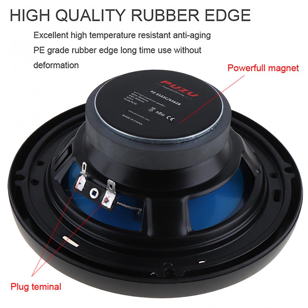 2pcs 6.5 Inch 180W 12V Car Coa - Car Audio Component Speaker 6.5 recension och pris
