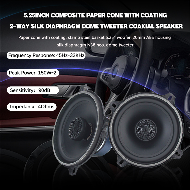 Nominal Power 50W*2 5.25 inch  - Car Audio Tweeter Silk Dome recension och pris