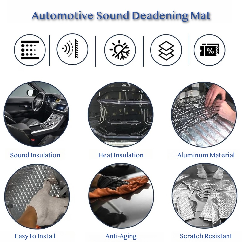 10PCS 10mm Car Sound Deadening - Car Audio Sound Deadening Mat recension och pris