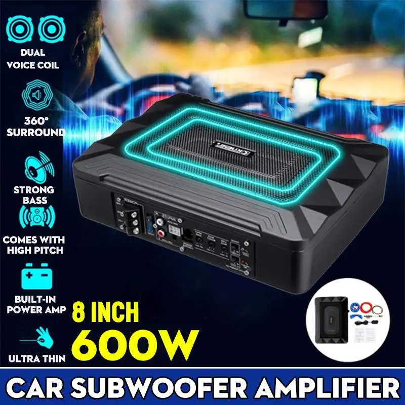800W/600W 8/10 Inch 12V Car Sp - Under Seat Subwoofer Slim 8 Inch recension och pris