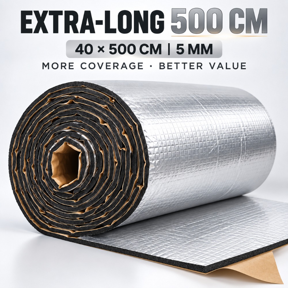 Extra Long 40x500cm 5mm Self A - Car Audio Sound Deadening Mat recension och pris