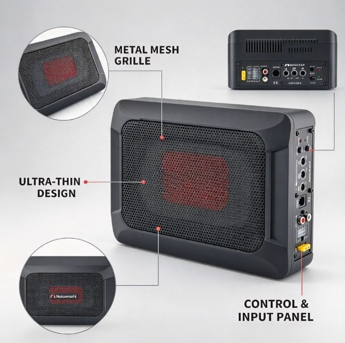 NBF618S Active Under Seat Subw - Under Seat Subwoofer Slim 8 Inch recension och pris