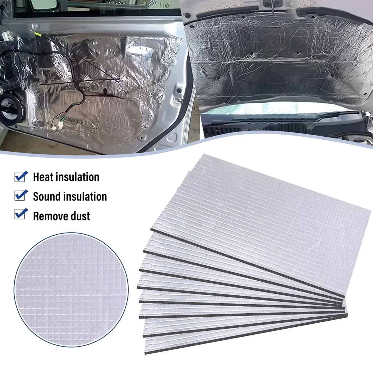 10pcs Car Van Sound Deadener H - Car Audio Sound Deadening Mat recension och pris