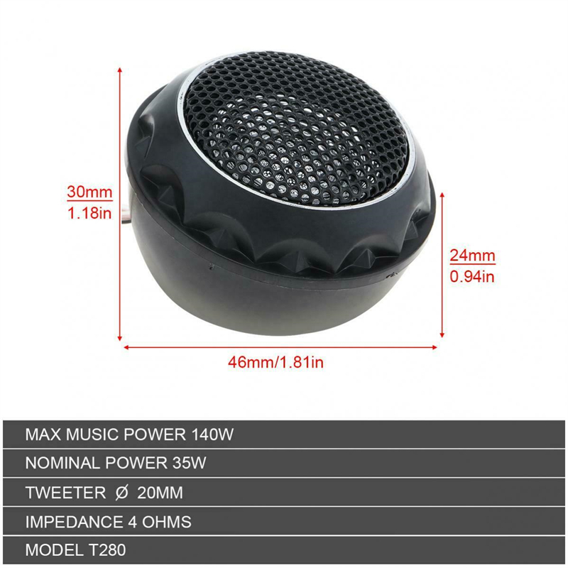 2pcs Car Audio Silk Film Loud  - Car Audio Tweeter Silk Dome recension och pris