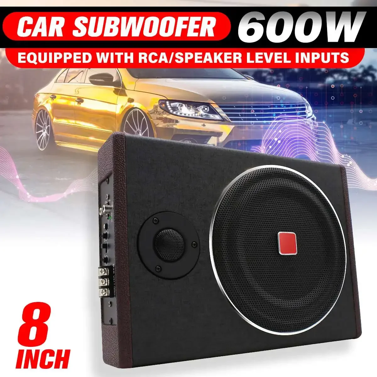 8 Inch 600W Car Subwoofer Spea - Under Seat Subwoofer Slim 8 Inch recension och pris