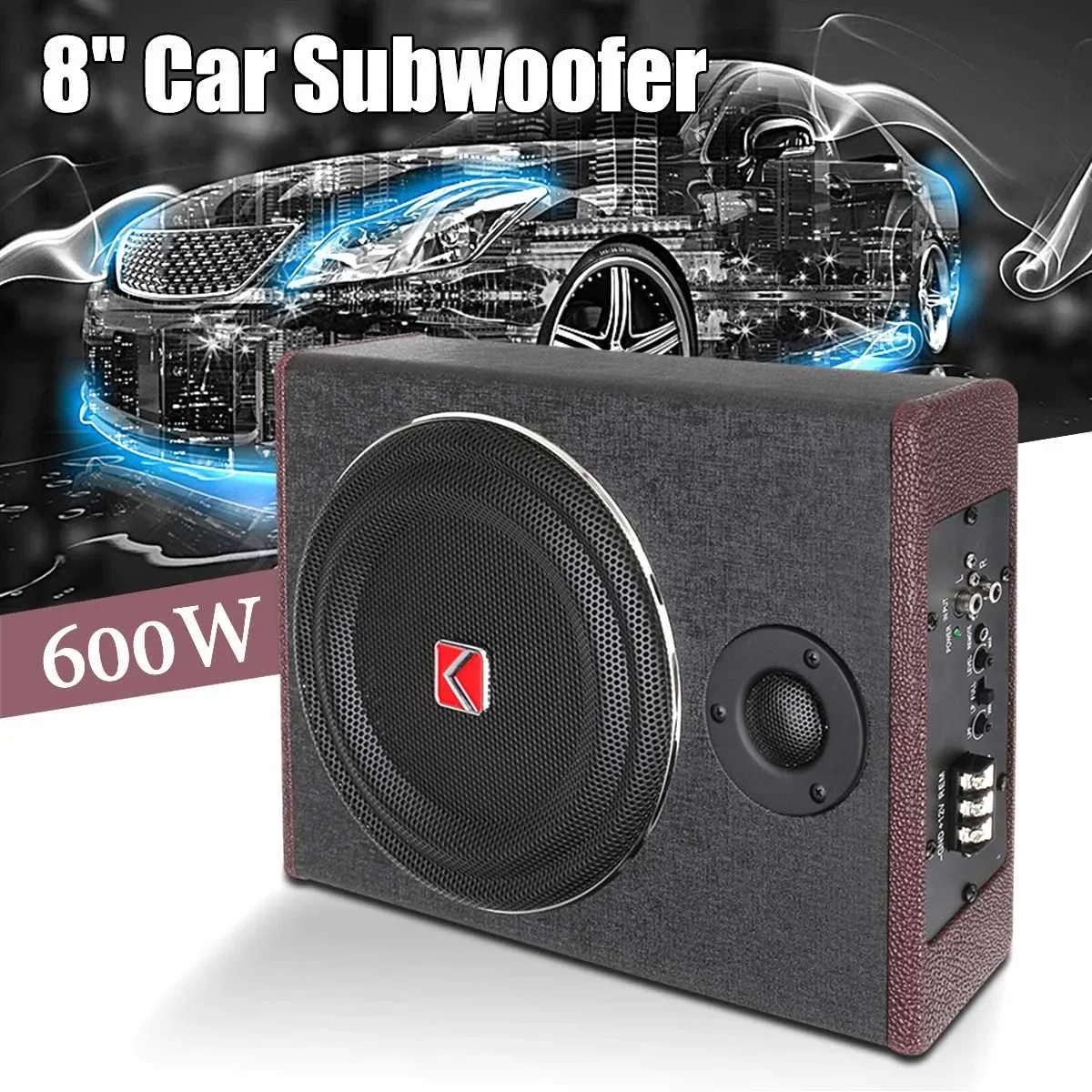 8 Inch 600W Car Subwoofer Spea - Under Seat Subwoofer Slim 8 Inch recension och pris