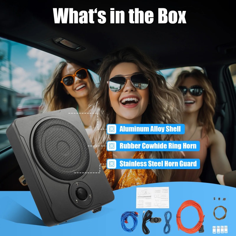8 Inch Car Under-for SEAT Acti - Under Seat Subwoofer Slim 8 Inch recension och pris
