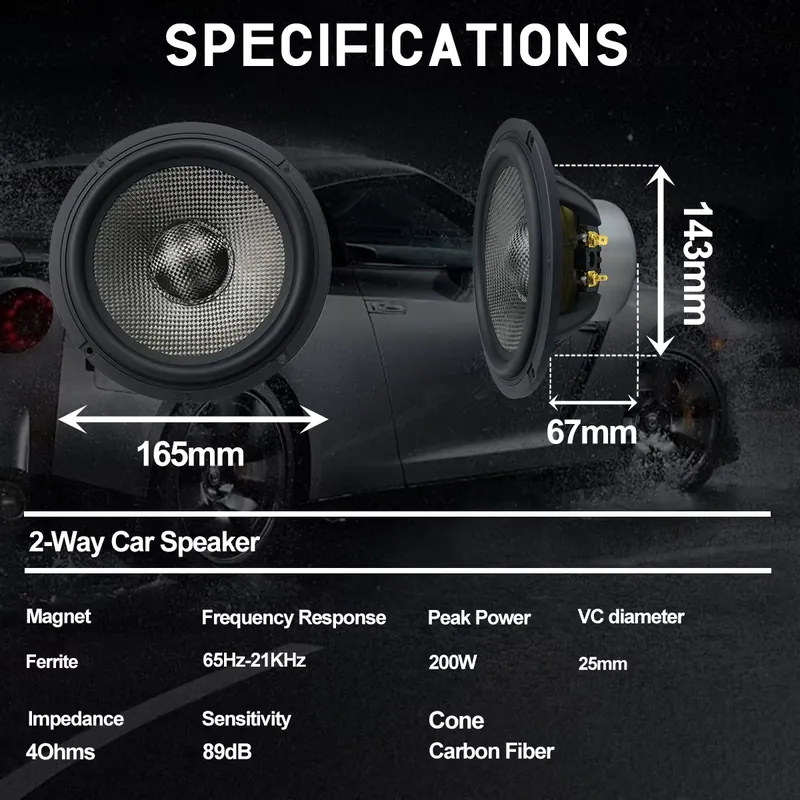 New Arrival Zeming Audio Best  - Car Audio Component Speaker 6.5 recension och pris