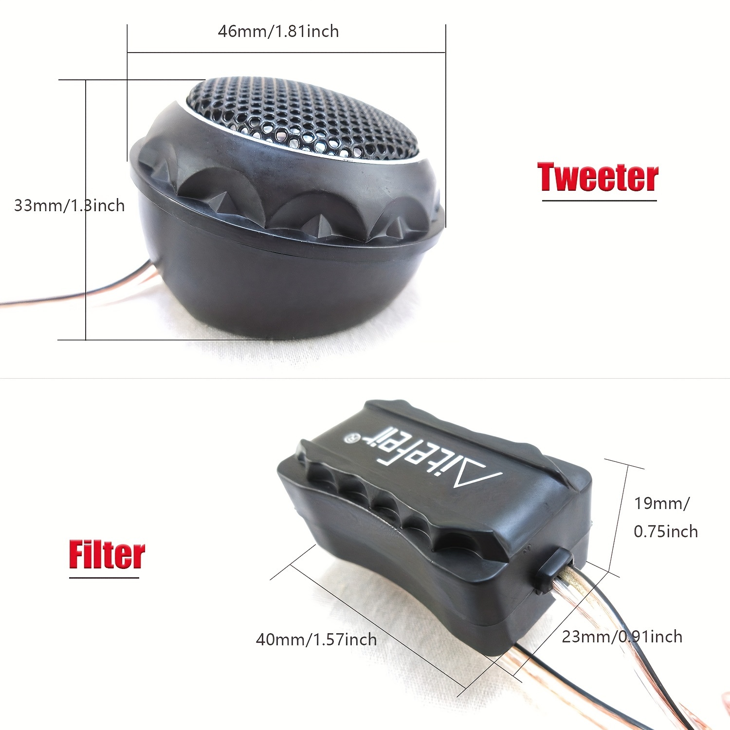 2 Pcs 280W Car Tweeters With F - Car Audio Tweeter Silk Dome recension och pris