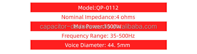 Built-in big power amplifier b - Car Subwoofer 12 Inch 1500W recension och pris